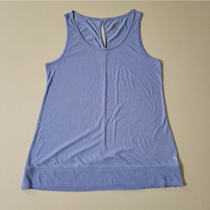 Calvin Klein Women's Blue Key-hole Back Swing Tank Top